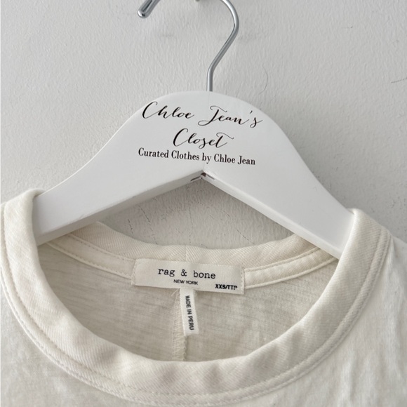 RAG & BONE Mini Script Rib Tee XXS - Picture 4 of 5